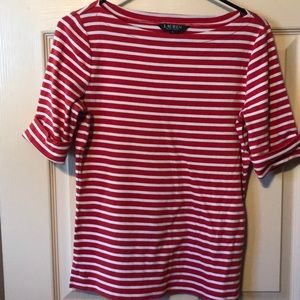 Red and white striped shirt